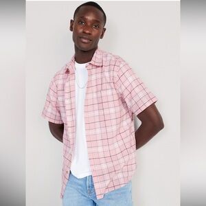 Old Navy Pink Plaid Shirt